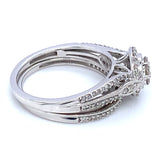 (SOFIA) Set de anillos con diamantes en oro blanco 10kt.