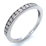 (ND) Banda con diamantes en oro blanco 14k