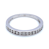 (ND) Banda con diamantes en oro blanco 14k