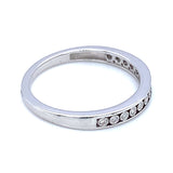 (ND) Banda con diamantes en oro blanco 14k