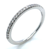 (ND) Banda con diamantes en oro blanco 14k