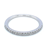 (ND) Banda con diamantes en oro blanco 14k