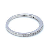 (ND) Banda con diamantes en oro blanco 14k