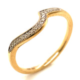 (SOFIA) Set de anillos con diamantes en oro amarillo 10kt.