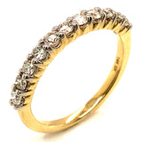 (ND) Banda con diamantes en oro amarillo 14k.