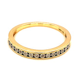 (ND) Banda con diamantes en oro amarillo 14k.
