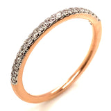 (ND) Banda con diamantes en oro rosado 14k.