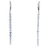 (LD) Aretes con diamantes de laboratorio en oro blanco 14kt. D-5.20Cts.
