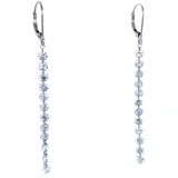 (LD) Aretes con diamantes de laboratorio en oro blanco 14kt. D-5.20Cts.