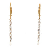 (LD) Aretes con diamantes de laboratorio en oro amarillo 14kt. D-2.00Cts.