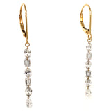 (LD) Aretes con diamantes de laboratorio en oro amarillo 14kt. D-2.00Cts.