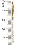 (LD) Aretes con diamantes de laboratorio en oro amarillo 14kt. D-2.00Cts.