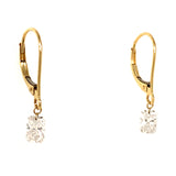 (LD) Aretes con diamantes de laboratorio en oro amarillo 10kt. D-1.00Cts.