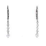 (LD) Aretes con diamantes de laboratorio en oro blanco 14kt. D-1.00Cts.