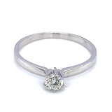 (SOFIA) Anillo con diamantes en oro blanco 10k