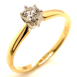 (SOFIA) Anillo con diamantes en oro amarillo 10k