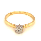 (SOFIA) Anillo con diamantes en oro amarillo 10k