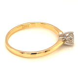 (SOFIA) Anillo con diamantes en oro amarillo 10k