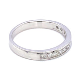 (SOFIA) Banda con diamantes en oro blanco 10k