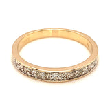 (SOFIA) Banda con diamantes en oro amarillo 10k