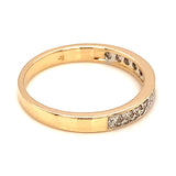 (SOFIA) Banda con diamantes en oro amarillo 10k