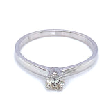 (SOFIA) Anillo con diamantes en oro blanco 10k