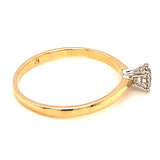 (SOFIA) Anillo con diamantes en oro amarillo 10k