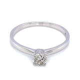 (SOFIA) Anillo con diamantes en oro blanco 10k