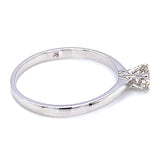 (SOFIA) Anillo con diamantes en oro blanco 10k