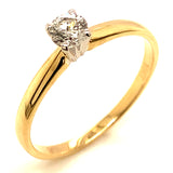 (SOFIA) Anillo con diamantes en oro amarillo 10k