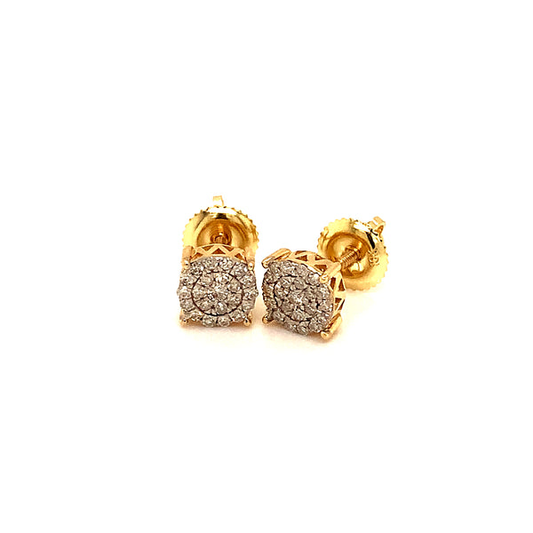 (SOFIA) Aretes con diamantes en oro amarillo 10kt.