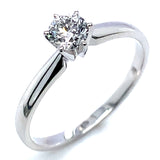 (SOFIA) Anillo con diamantes en oro blanco 10k