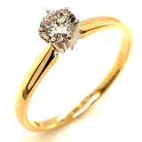 (SOFIA) Anillo con diamantes en oro amarillo 10k