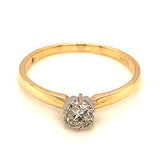 (SOFIA) Anillo con diamantes en oro amarillo 10k