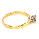 (SOFIA) Anillo con diamantes en oro amarillo 10k