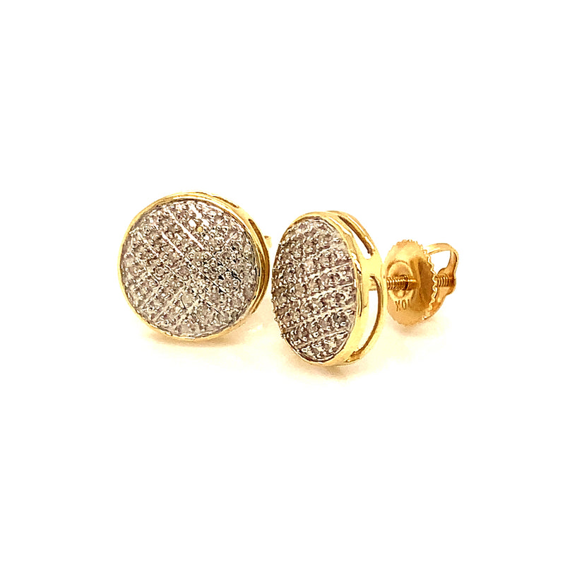 (SOFIA) Aretes con diamantes en oro amarillo 10kt