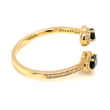 Anillo de topacio azul en oro amarillo 10kt.