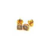 (SOFIA) Aretes con diamantes en oro amarillo 10kt.