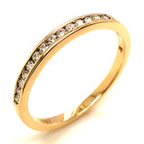 (SOFIA) Set de anillos con diamantes en oro amarillo 10kt.
