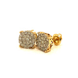 (SOFIA) Aretes con diamantes en oro amarillo 10kt.