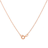 Collar de Topacio Azul en oro rosado 14k 45cm