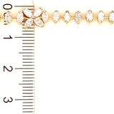 (LD) Pulsera (tennis) con diamantes de laboratorio en oro amarillo 14kt. D-3.70CT