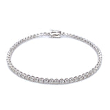 (LD) Pulsera (tennis) con diamantes de laboratorio en oro blanco 14kt. D-1.21CT