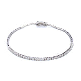 (LD) Pulsera (tennis) con diamantes de laboratorio en oro blanco 14kt. D-0.61CT