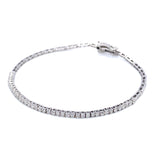 (LD) Pulsera (tennis) con diamantes de laboratorio en oro blanco 14kt. D-0.61CT