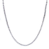 (LD) Collar con diamante de laboratorio en oro blanco 14kt. 41-42CM D-1.53Cts.