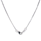 (LD) Collar con diamante de laboratorio en oro blanco 14kt. 41-42CM D-1.53Cts.