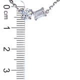 (LD) Collar con diamante de laboratorio en oro blanco 14kt. 42-43CM D-1.06Cts.