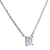 (LD) Collar con diamante de laboratorio en oro blanco 14kt. 42-43CM D-1.25Cts.