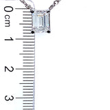 (LD) Collar con diamante de laboratorio en oro blanco 14kt. 42-43CM D-1.25Cts.